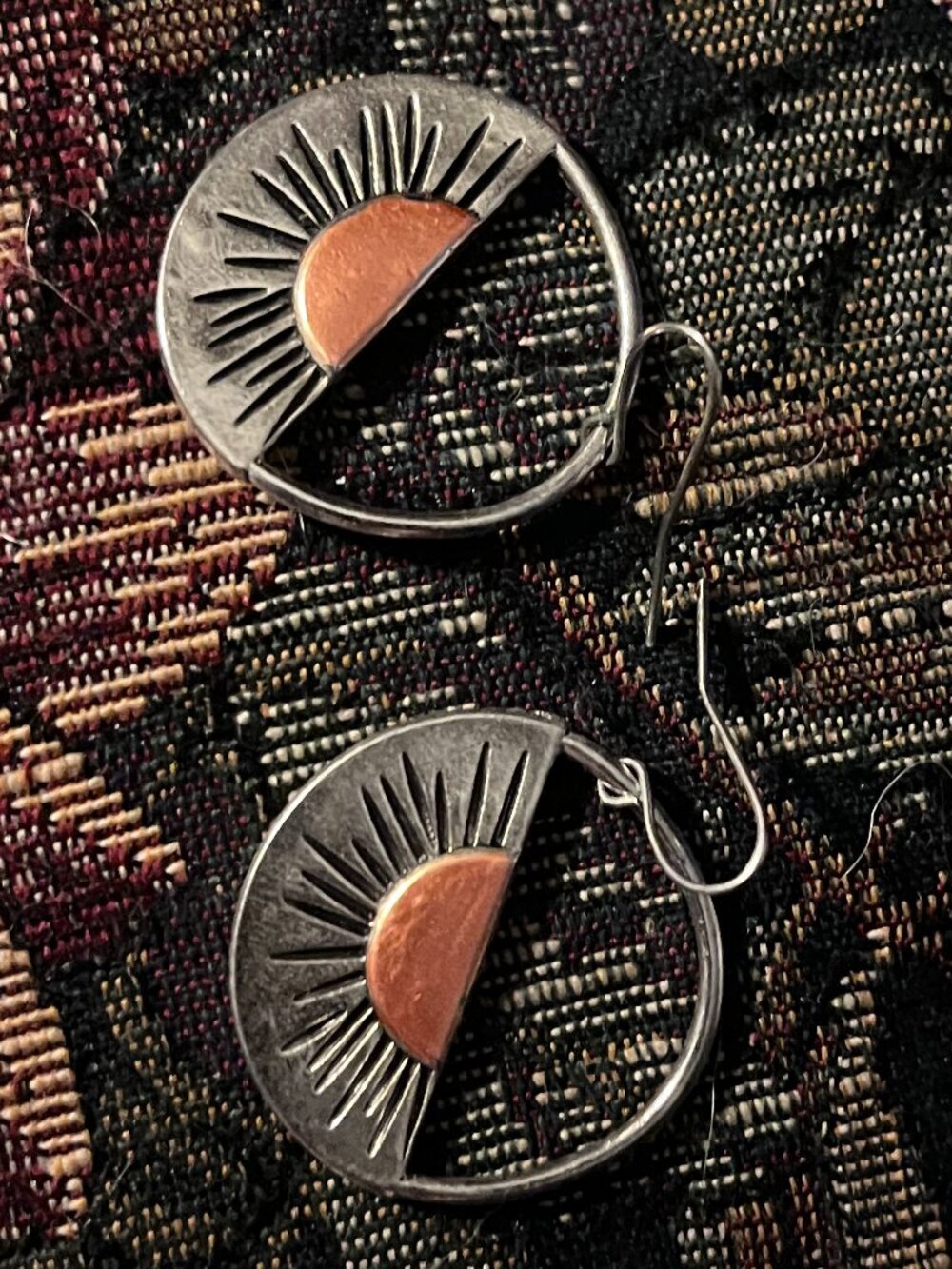 Silver Sunrise Dangle Earrings